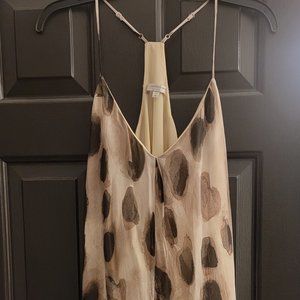 Lavender Brown flowy print dress